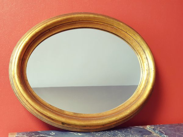 Miroir encadré ovale 2