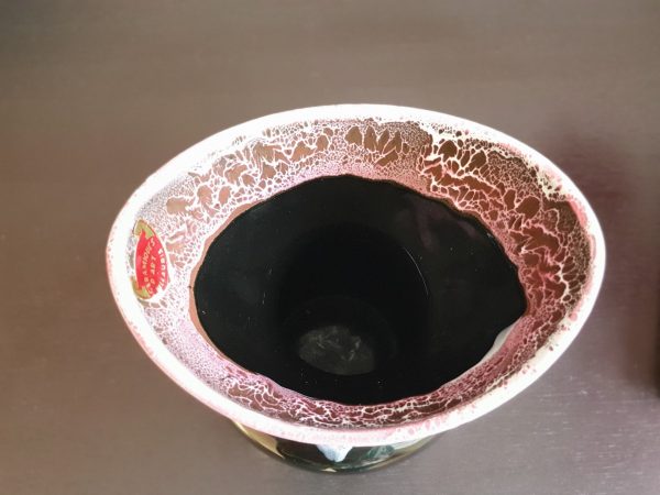 Vase Fat Lava rose/noir de VALLAURIS 7